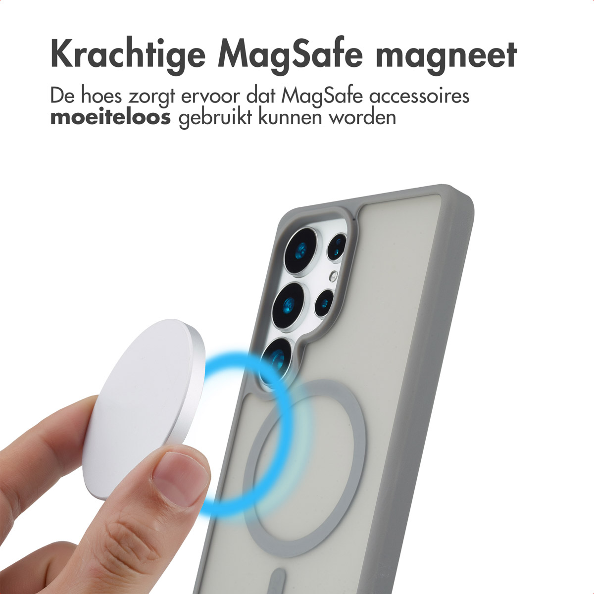 IMOSHION Coque arrière Color Guard MAgsSafe Étui de Téléphone voor Samsung Samsung Galaxy S25 Ultra Gris