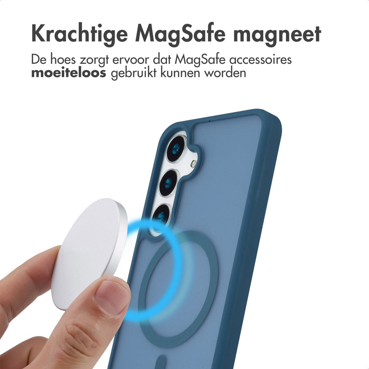 IMOSHION Color Guard Backcover MagSafe - Geschikt voor Samsung Galaxy S25 Plus - Telefoonhoesje voor Samsung Samsung Galaxy S25 Plus Donkerblauw