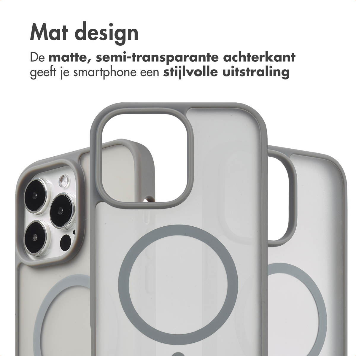 Coques de téléphone avec un anneau gris.