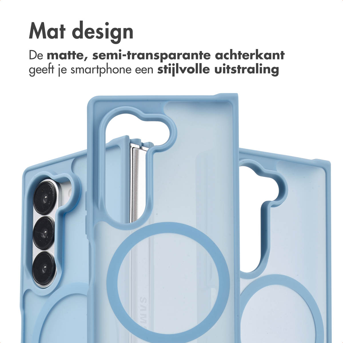 IMOSHION Color Guard Backcover MagSafe - Geschikt voor Samsung Galaxy Z Fold 6 - Telefoonhoesje voor Samsung Samsung Galaxy Z Fold 6 Lichtblauw