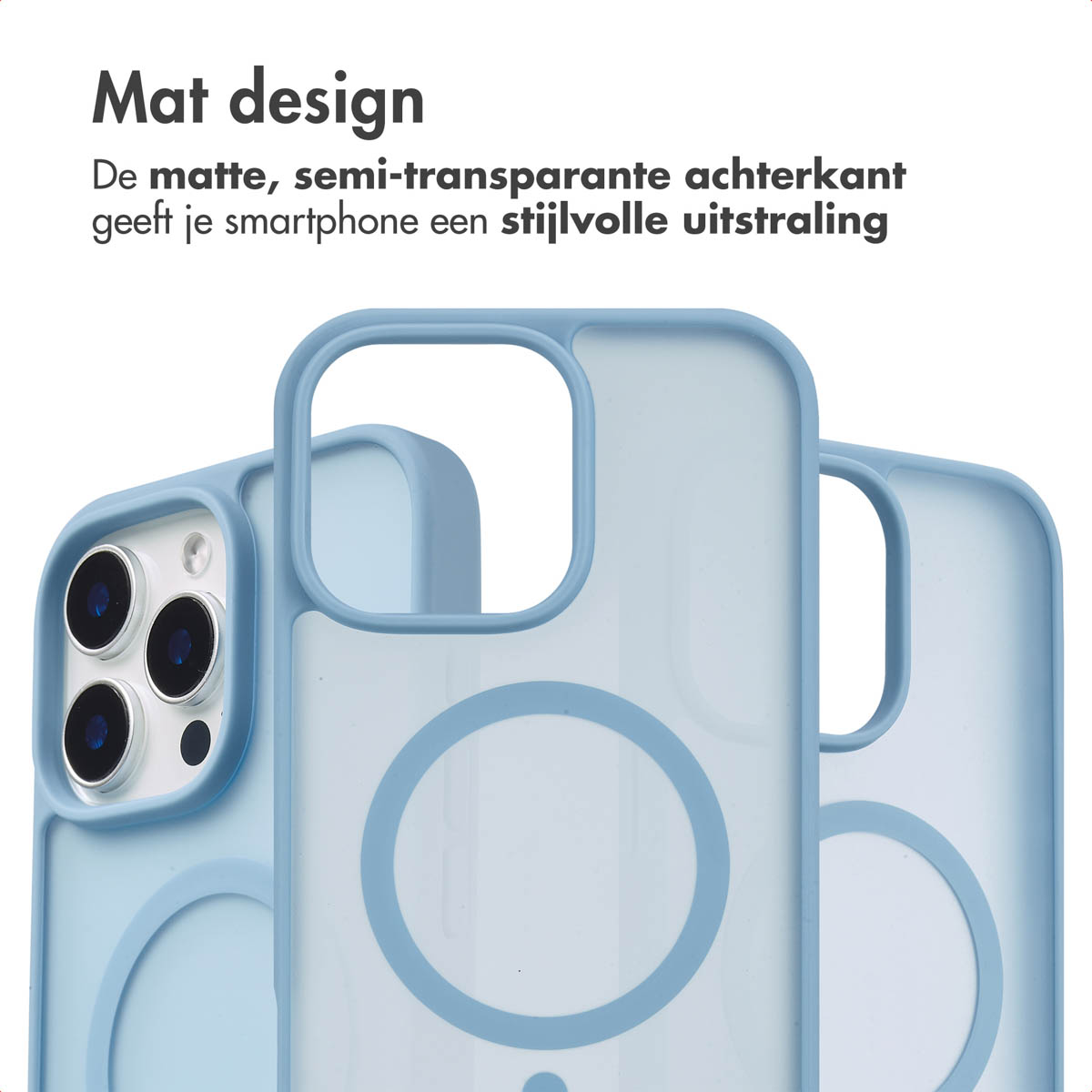IMOSHION Color Guard Backcover MagSafe - Geschikt voor Apple iPhone 16 Pro - Telefoonhoesje voor Apple iPhone 16 Pro Lichtblauw