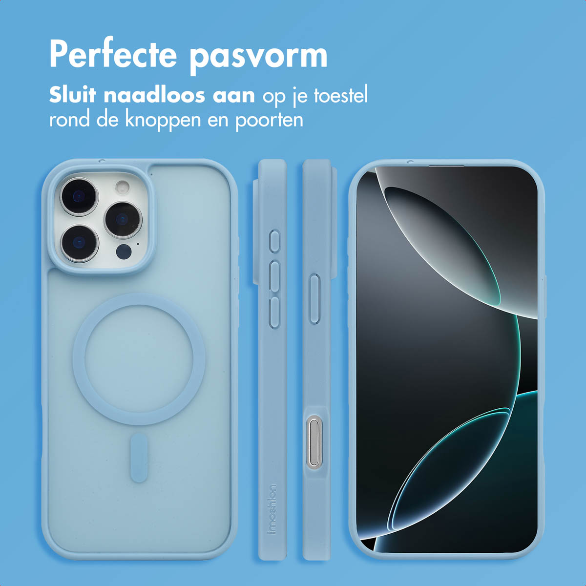 IMOSHION Color Guard Backcover MagSafe - Geschikt voor Apple iPhone 16 Pro - Telefoonhoesje voor Apple iPhone 16 Pro Lichtblauw