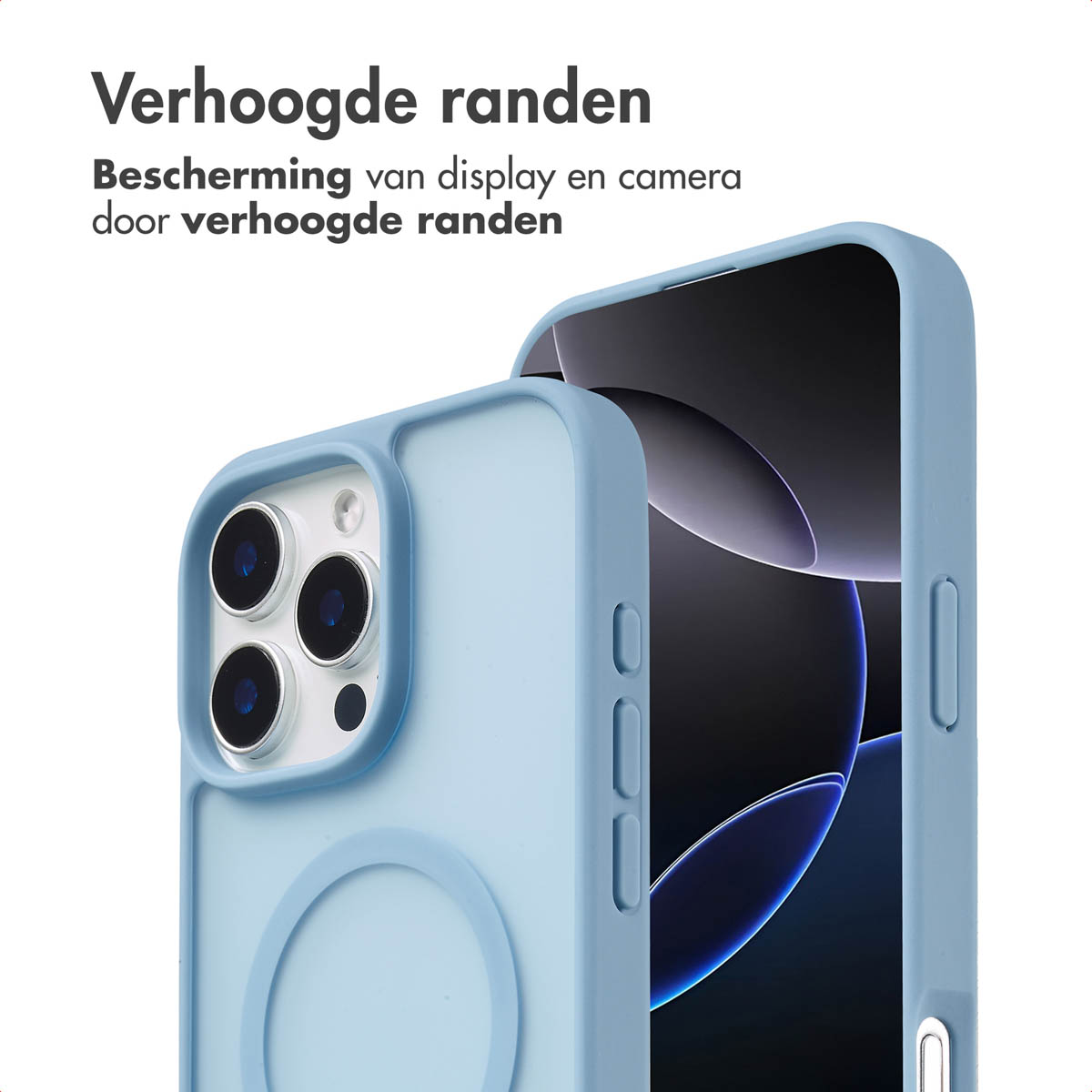 IMOSHION Coque arrière Color Guard MagSafe Étui de Téléphone voor Apple iPhone 16 Pro Max Bleu clair