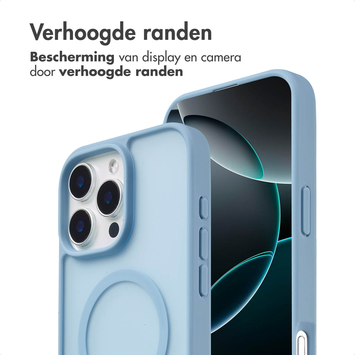 IMOSHION Color Guard Backcover MagSafe - Geschikt voor Apple iPhone 16 Pro - Telefoonhoesje voor Apple iPhone 16 Pro Lichtblauw