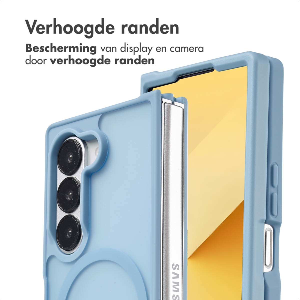 IMOSHION Color Guard Backcover MagSafe - Geschikt voor Samsung Galaxy Z Fold 6 - Telefoonhoesje voor Samsung Samsung Galaxy Z Fold 6 Lichtblauw