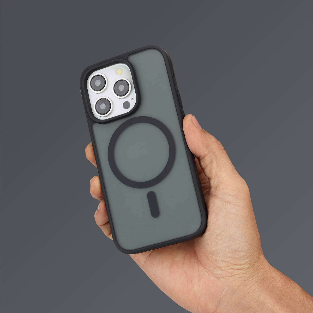 IMOSHION Coque arrière Color Guard MAgsSafe Étui de Téléphone voor Apple iPhone 14 Pro Noir