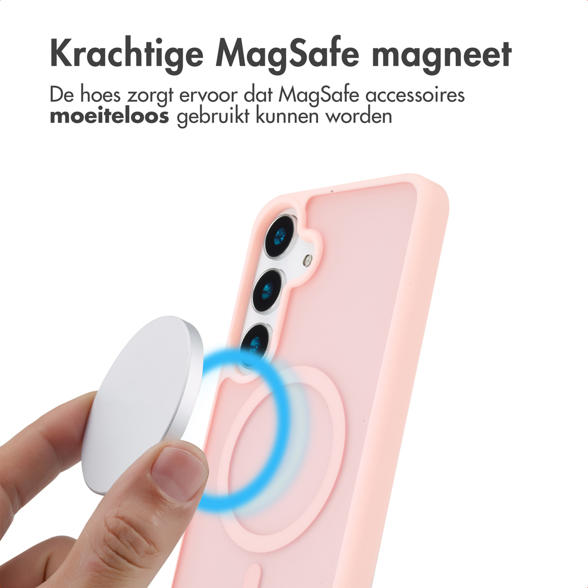 IMOSHION Color Guard Backcover MagSafe - Geschikt voor Samsung Galaxy S25 Plus - Telefoonhoesje voor Samsung Samsung Galaxy S25 Plus Lichtroze