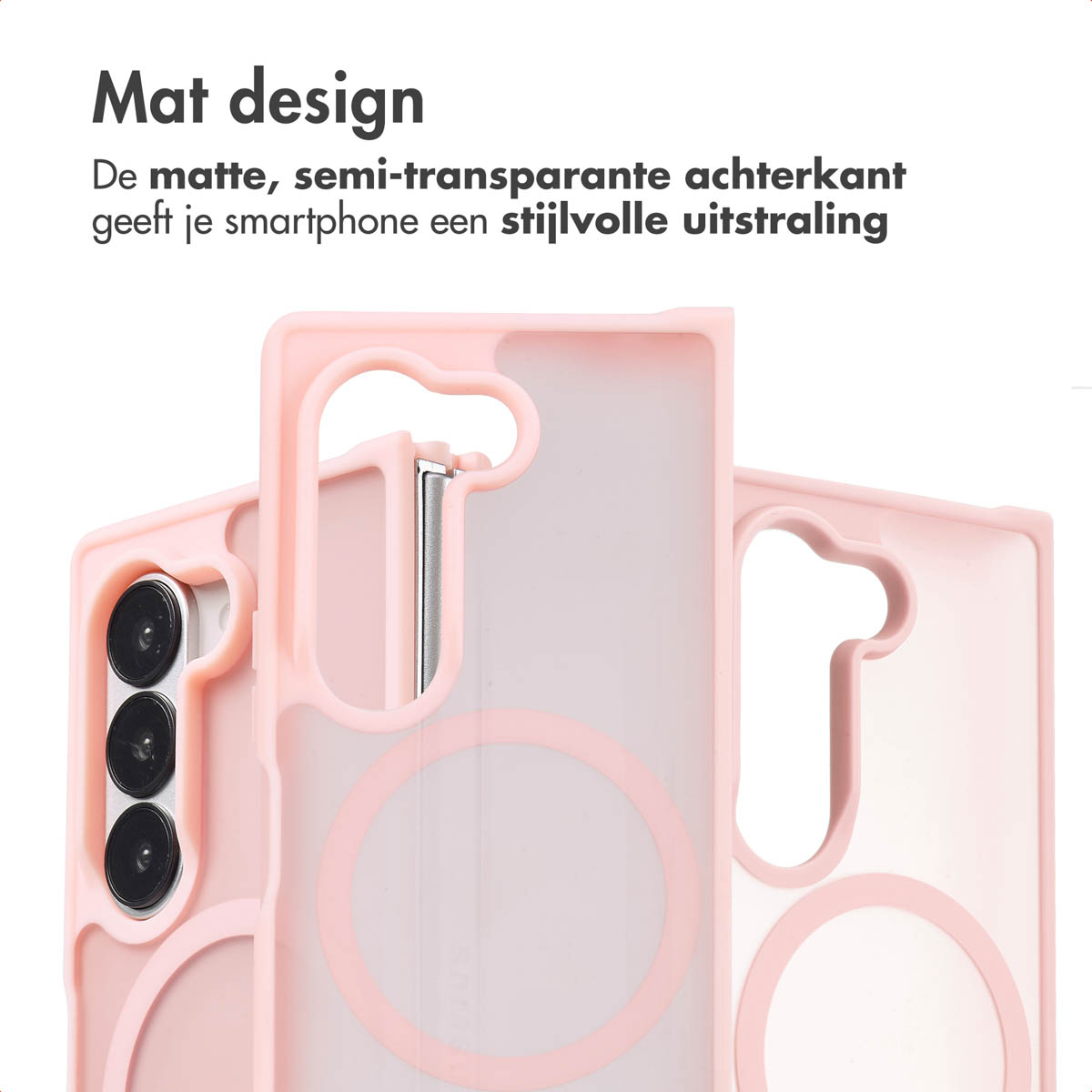 IMOSHION Color Guard Backcover MagSafe - Geschikt voor Samsung Galaxy Z Fold 6 - Telefoonhoesje voor Samsung Samsung Galaxy Z Fold 6 Lichtroze
