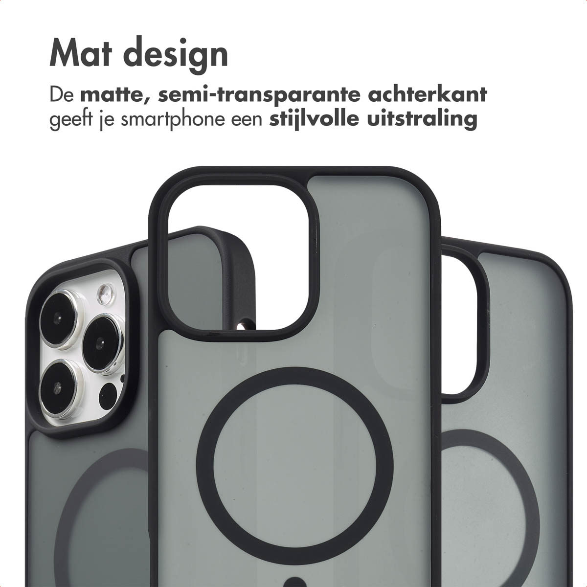 IMOSHION Coque arrière Color Guard MagSafe Étui de Téléphone voor Apple iPhone 14 Pro Max Noir