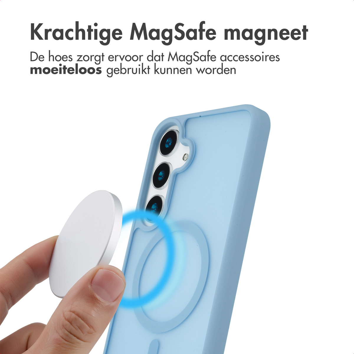 IMOSHION Color Guard Backcover MagSafe - Geschikt voor Samsung Galaxy S25 Plus - Telefoonhoesje voor Samsung Samsung Galaxy S25 Plus Lichtblauw