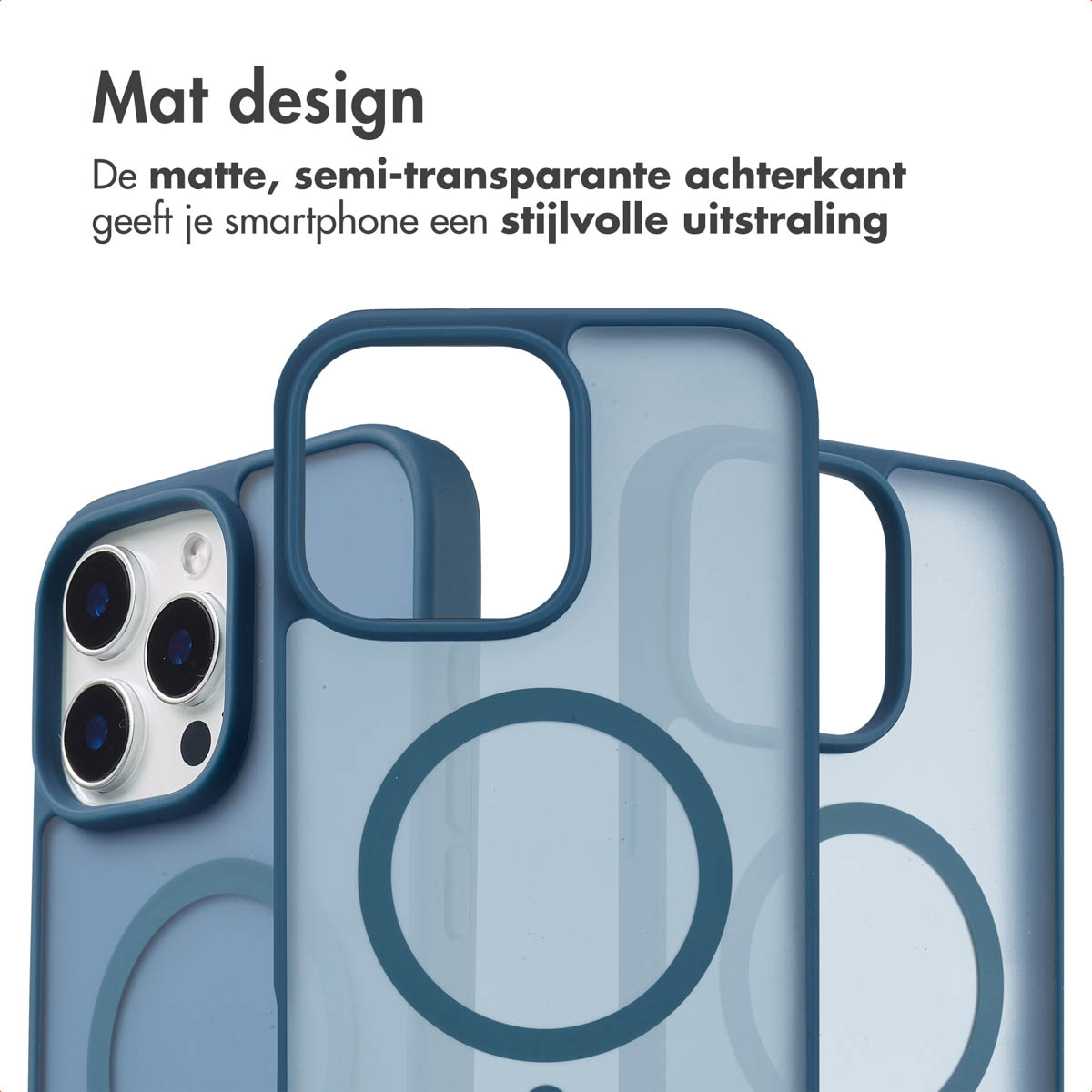 IMOSHION Color Guard Backcover MagSafe - Geschikt voor Apple iPhone 16 Pro - Telefoonhoesje voor Apple iPhone 16 Pro Donkerblauw