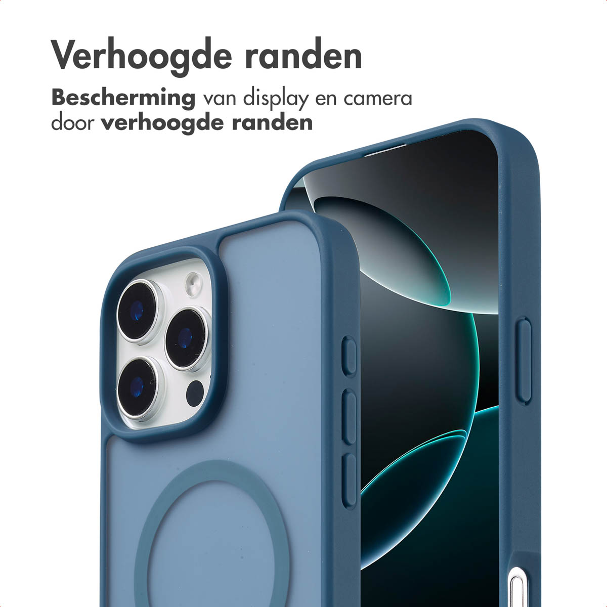 IMOSHION Color Guard Backcover MagSafe - Geschikt voor Apple iPhone 16 Pro - Telefoonhoesje voor Apple iPhone 16 Pro Donkerblauw