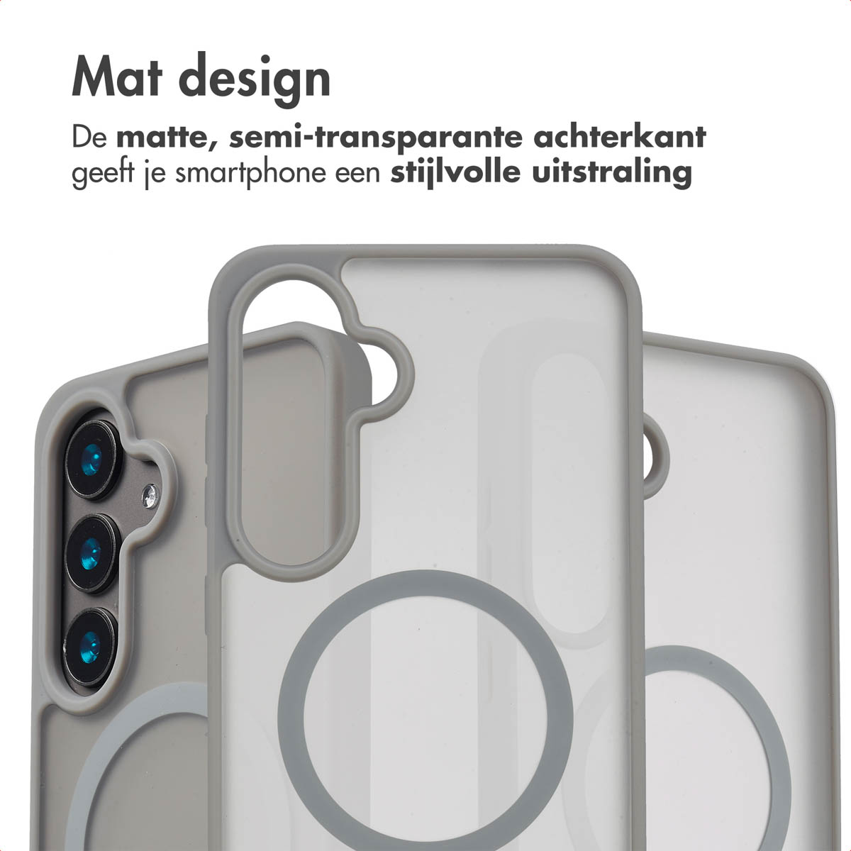 IMOSHION Color Guard Backcover MagSafe - Geschikt voor Samsung Galaxy S24 - Telefoonhoesje voor Samsung Samsung Galaxy S24 Grijs