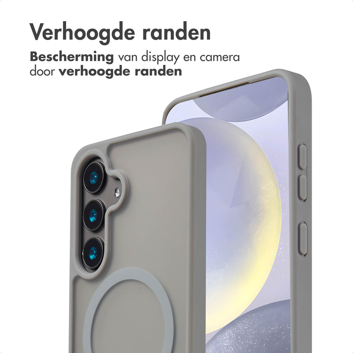 IMOSHION Color Guard Backcover MagSafe - Geschikt voor Samsung Galaxy S24 - Telefoonhoesje voor Samsung Samsung Galaxy S24 Grijs