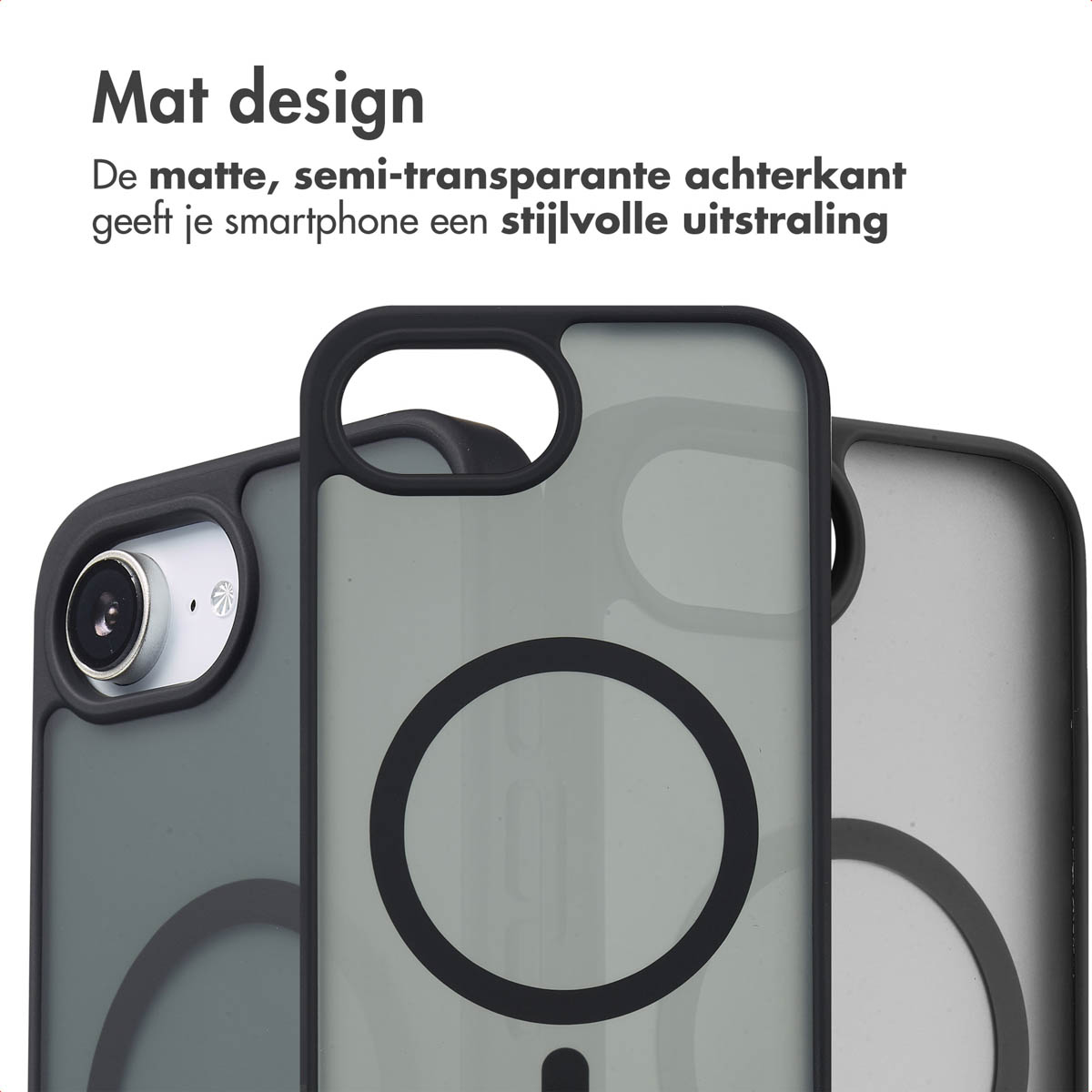 IMOSHION Color Guard Backcover MagSafe - Geschikt voor Apple iPhone 17e / 16e - Telefoonhoesje voor Apple iPhone 16e/ iPhone 17e Zwart