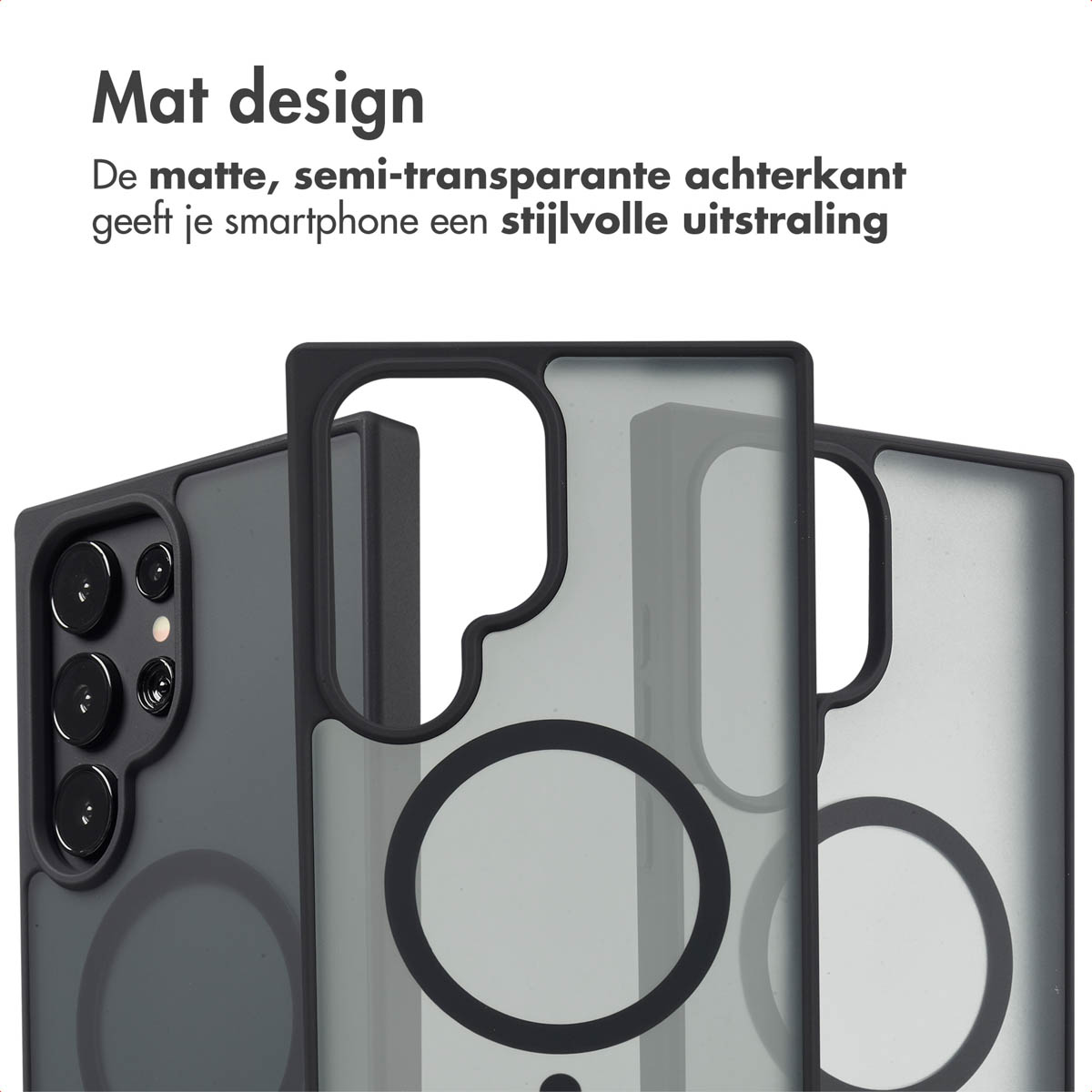 IMOSHION Color Guard Backcover MagSafe - Geschikt voor Samsung Galaxy S24 Ultra - Telefoonhoesje voor Samsung Samsung Galaxy S24 Ultra Zwart