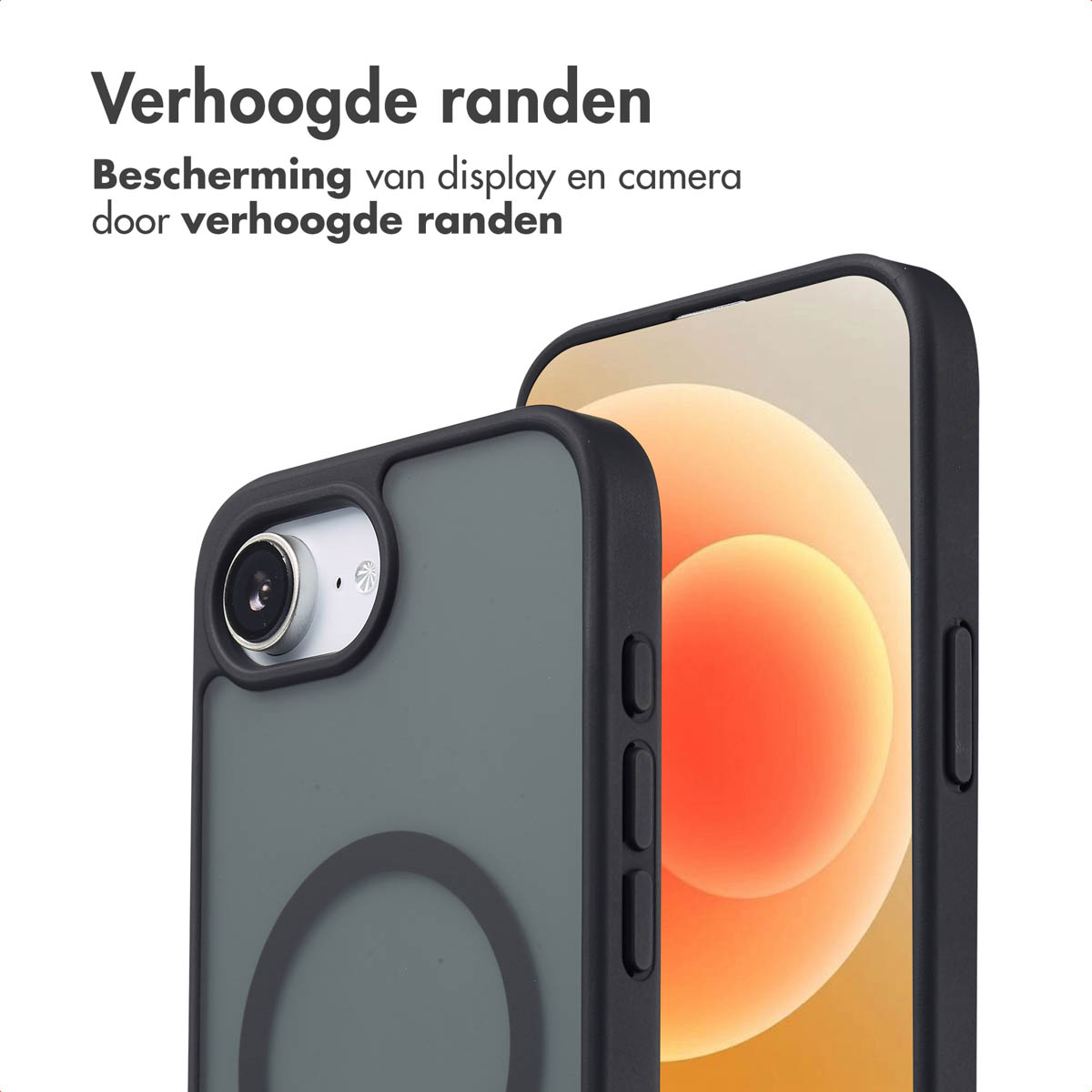 IMOSHION Color Guard Backcover MagSafe - Geschikt voor Apple iPhone 17e / 16e - Telefoonhoesje voor Apple iPhone 16e/ iPhone 17e Zwart