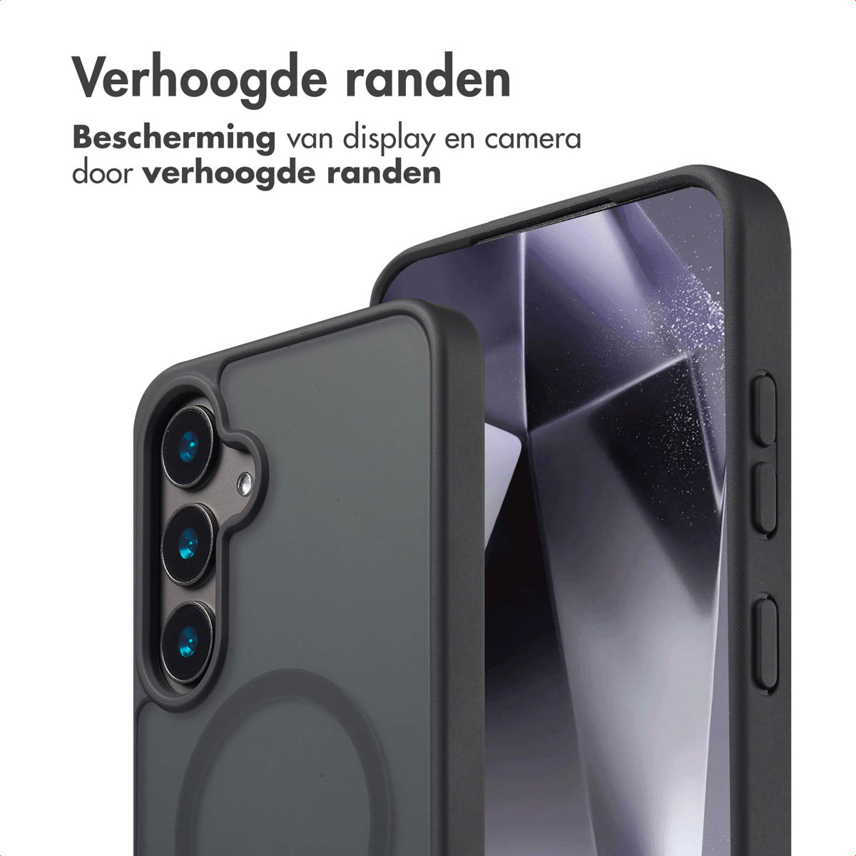 IMOSHION Color Guard Backcover MagSafe - Geschikt voor Samsung Galaxy S24 Plus - Telefoonhoesje voor Samsung Samsung Galaxy S24 Plus Zwart