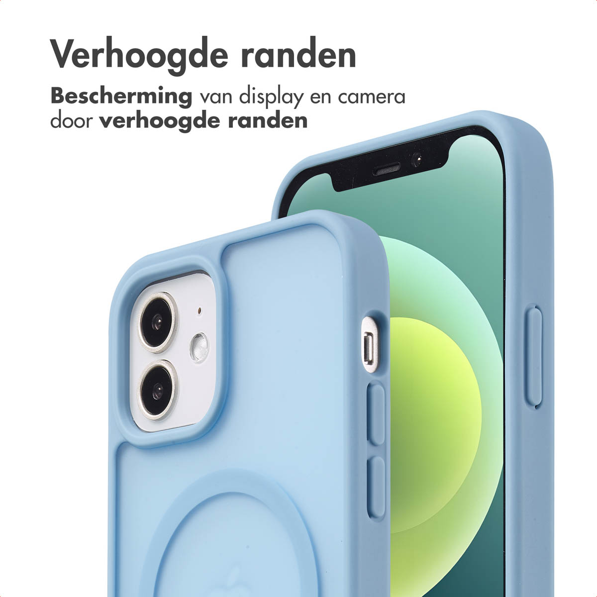 IMOSHION Color Guard Backcover MagSafe - Geschikt voor Apple iPhone 12 (Pro) - Telefoonhoesje voor Apple iPhone 12/ iPhone 12 Pro Lichtblauw
