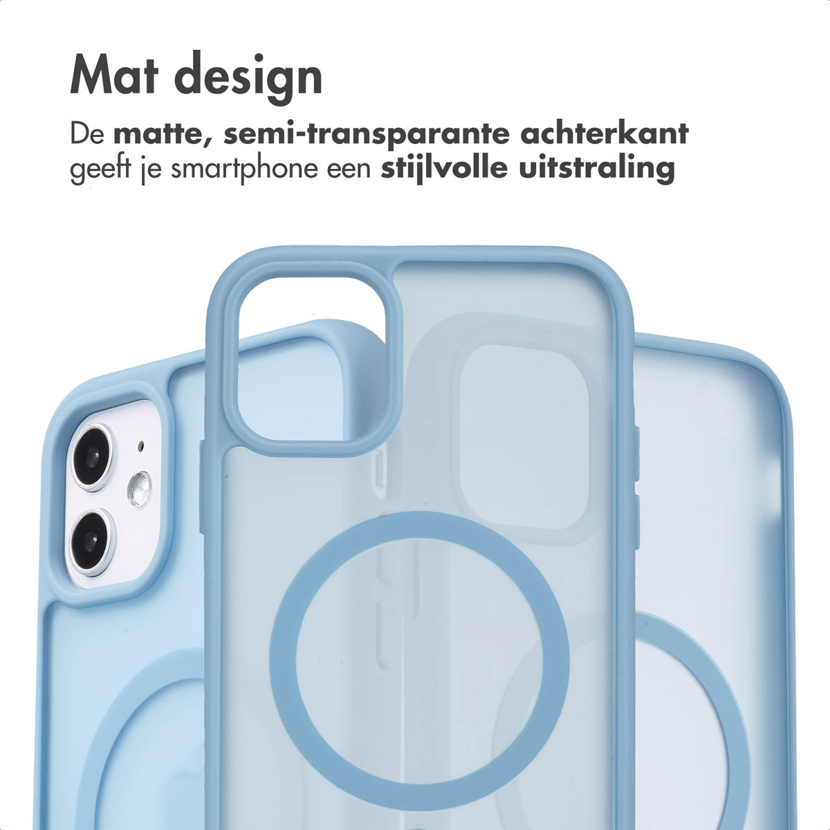 IMOSHION Coque arrière Color Guard MagSafe Étui de Téléphone voor Apple iPhone 11 Bleu clair