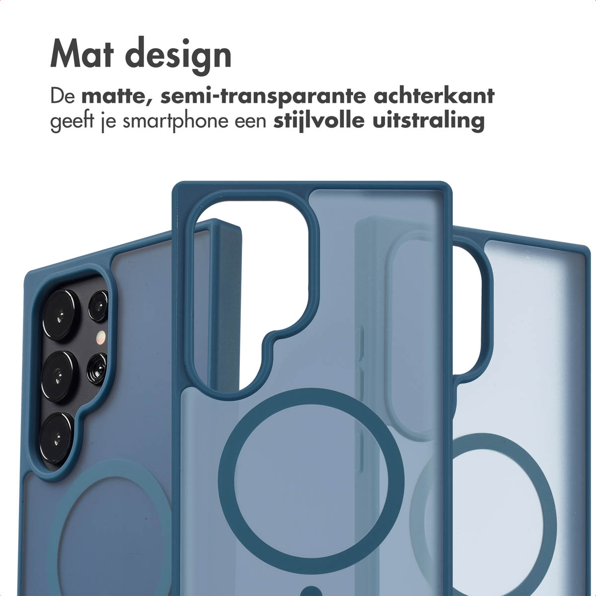 IMOSHION Color Guard Backcover MagSafe - Geschikt voor Samsung Galaxy S24 Ultra - Telefoonhoesje voor Samsung Samsung Galaxy S24 Ultra Donkerblauw