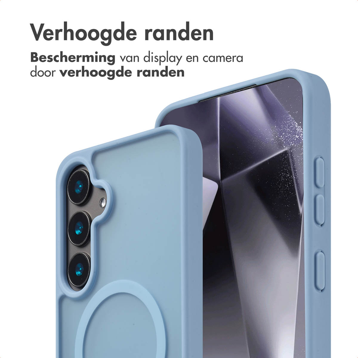 IMOSHION Color Guard Backcover MagSafe - Geschikt voor Samsung Galaxy S24 Plus - Telefoonhoesje voor Samsung Samsung Galaxy S24 Plus Lichtblauw