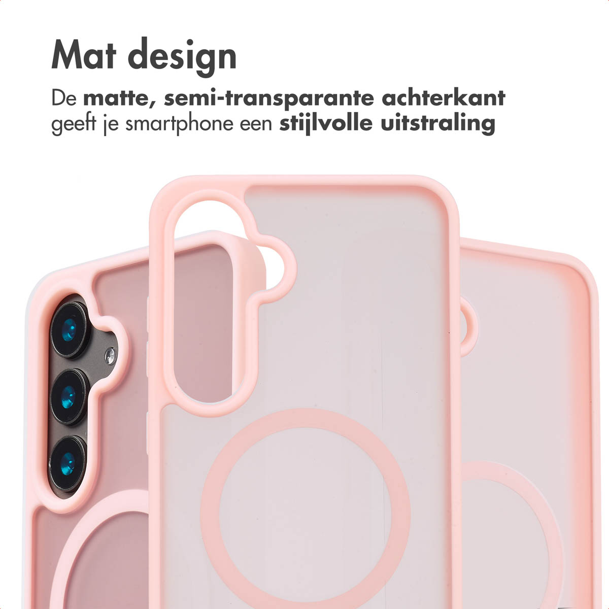 IMOSHION Color Guard Backcover MagSafe - Geschikt voor Samsung Galaxy S24 - Telefoonhoesje voor Samsung Samsung Galaxy S24 Lichtroze
