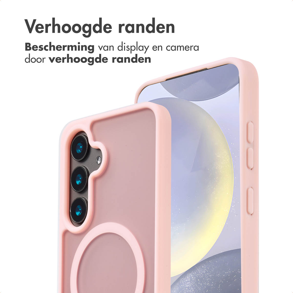 IMOSHION Color Guard Backcover MagSafe - Geschikt voor Samsung Galaxy S24 - Telefoonhoesje voor Samsung Samsung Galaxy S24 Lichtroze