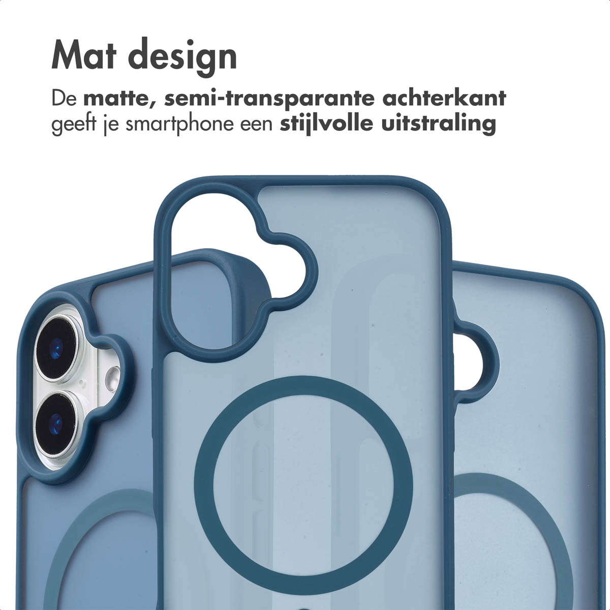 IMOSHION Color Guard Backcover MagSafe - Geschikt voor Apple iPhone 16 - Telefoonhoesje voor Apple iPhone 16 Donkerblauw
