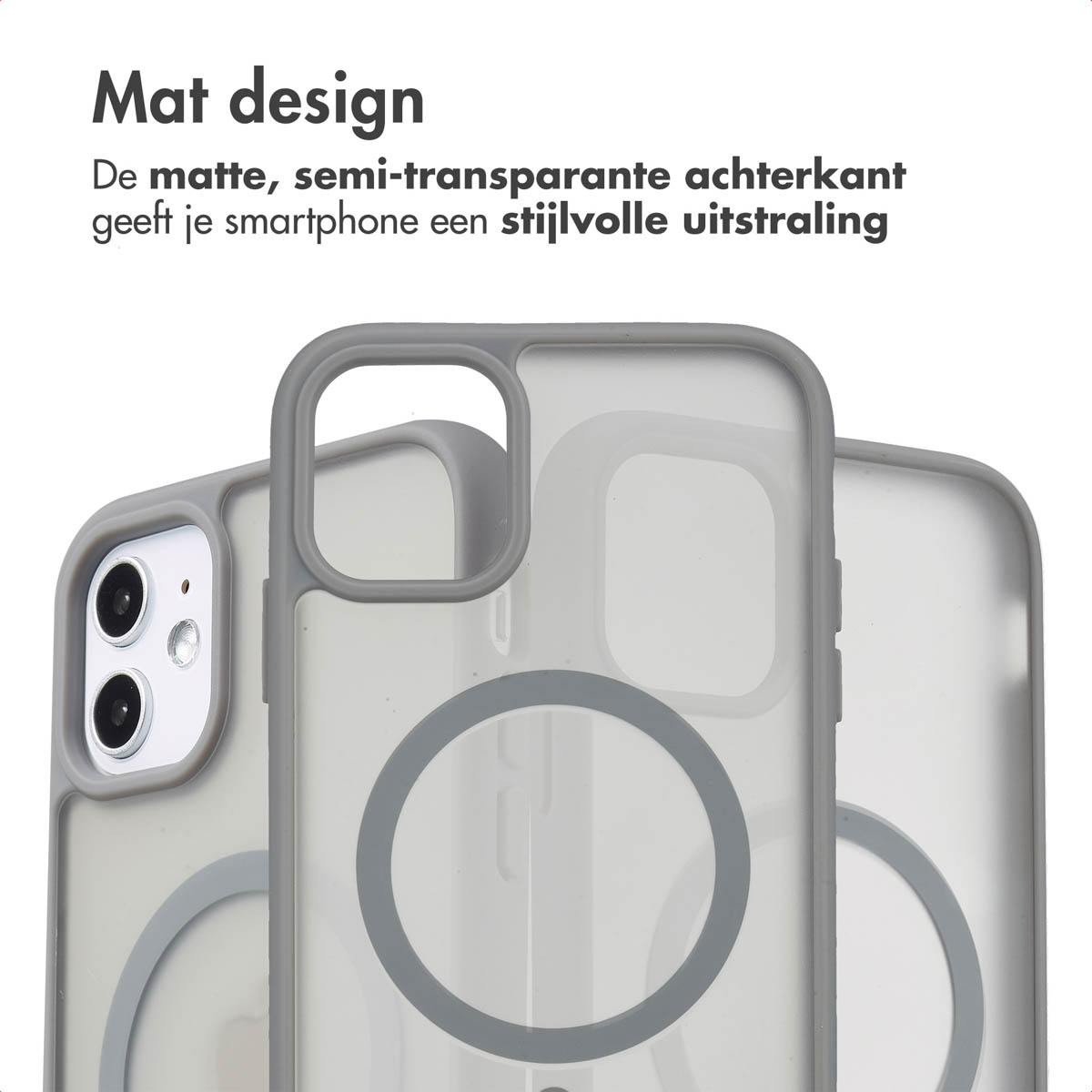 IMOSHION Color Guard Backcover MagSafe - Geschikt voor Apple iPhone 11 - Telefoonhoesje voor Apple iPhone 11 Grijs