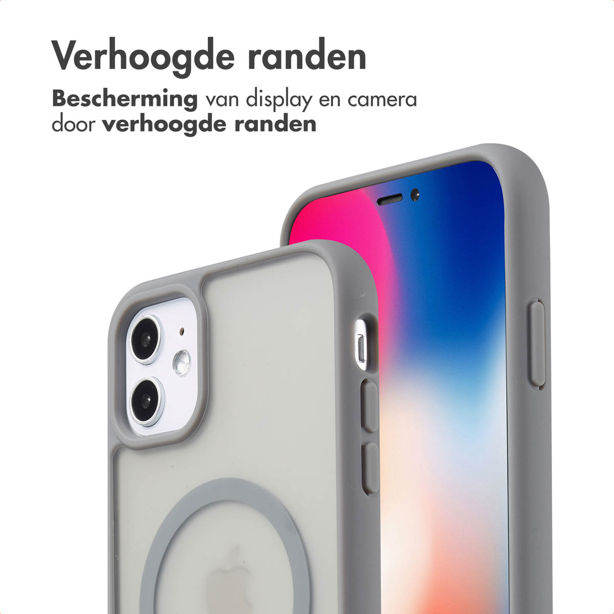 IMOSHION Color Guard Backcover MagSafe - Geschikt voor Apple iPhone 11 - Telefoonhoesje voor Apple iPhone 11 Grijs