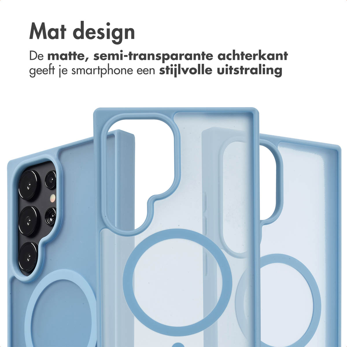 IMOSHION Color Guard Backcover MagSafe - Geschikt voor Samsung Galaxy S24 Ultra - Telefoonhoesje voor Samsung Samsung Galaxy S24 Ultra Lichtblauw