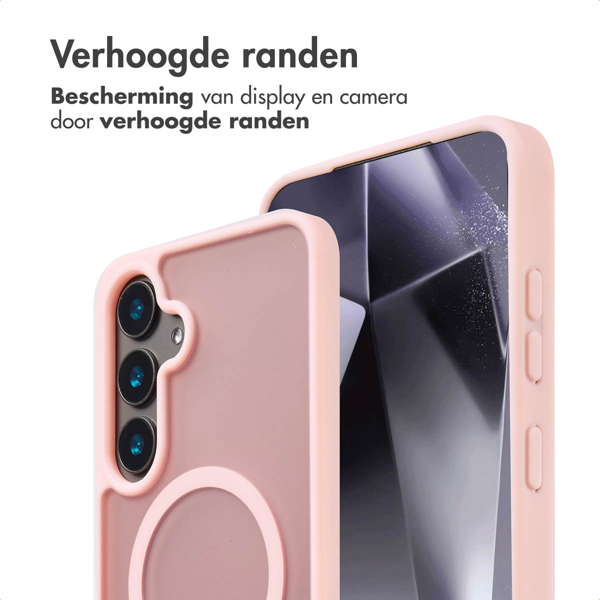IMOSHION Color Guard Backcover MagSafe - Geschikt voor Samsung Galaxy S24 Plus - Telefoonhoesje voor Samsung Samsung Galaxy S24 Plus Lichtroze