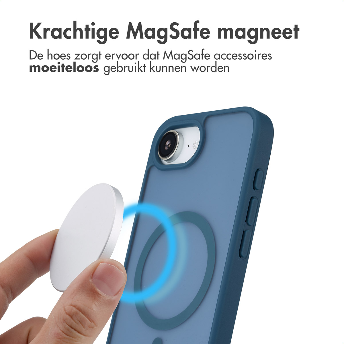 IMOSHION Color Guard Backcover MagSafe geschikt voor Apple iPhone 16e Phone case for Apple iPhone 16e/ iPhone 17e Dark Blue