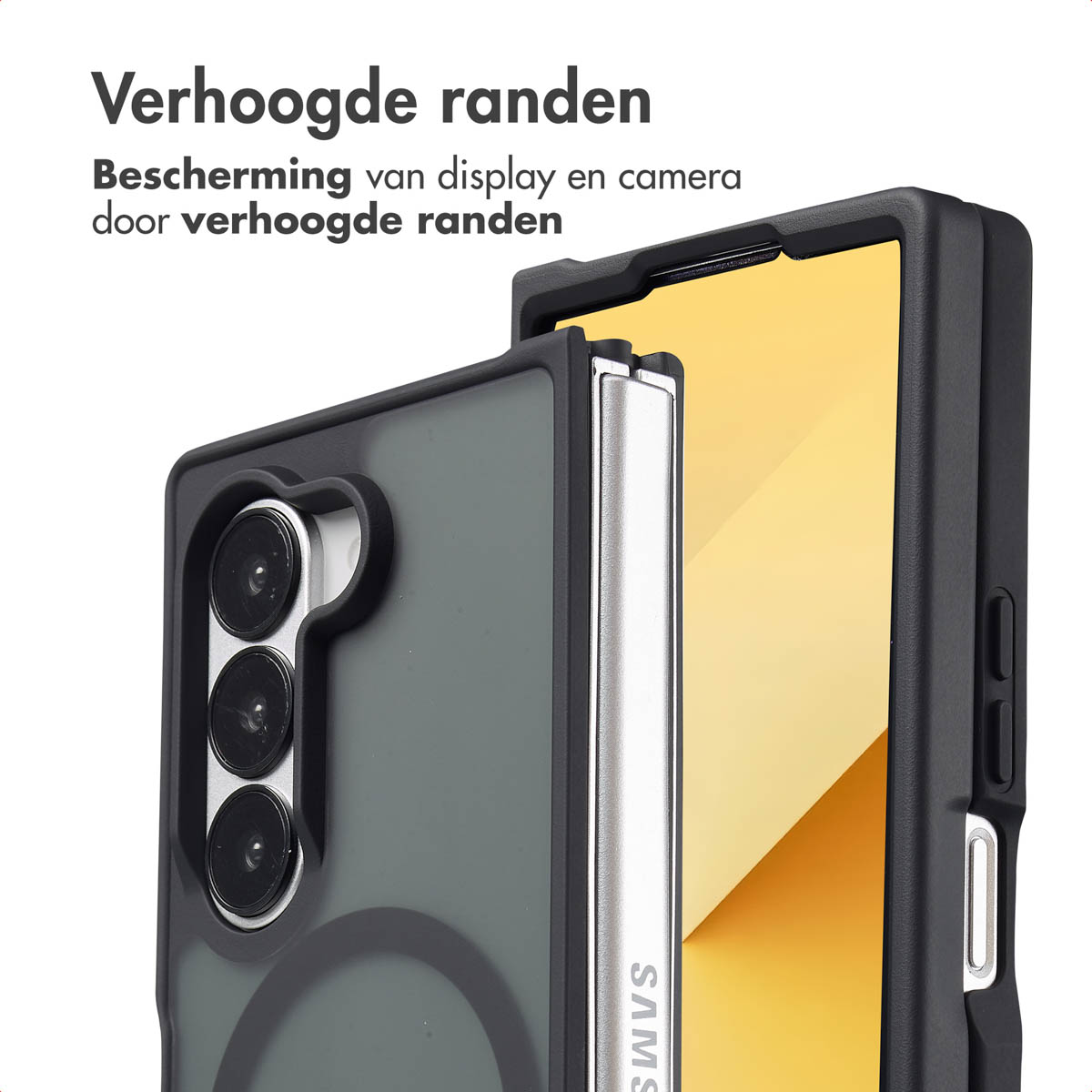 IMOSHION Coque arrière Color Guard MagSafe Étui de Téléphone voor Samsung Samsung Galaxy Z Fold 6 Noir