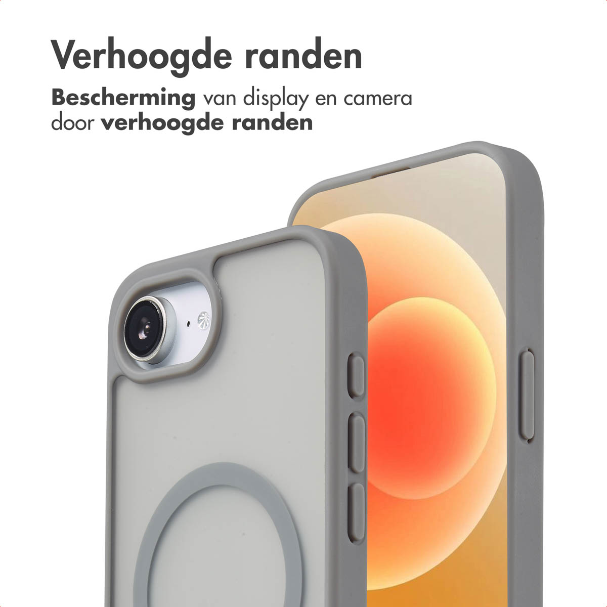 IMOSHION Color Guard Backcover MagSafe - Geschikt voor Apple iPhone 17e / 16e - Telefoonhoesje voor Apple iPhone 16e/ iPhone 17e Grijs