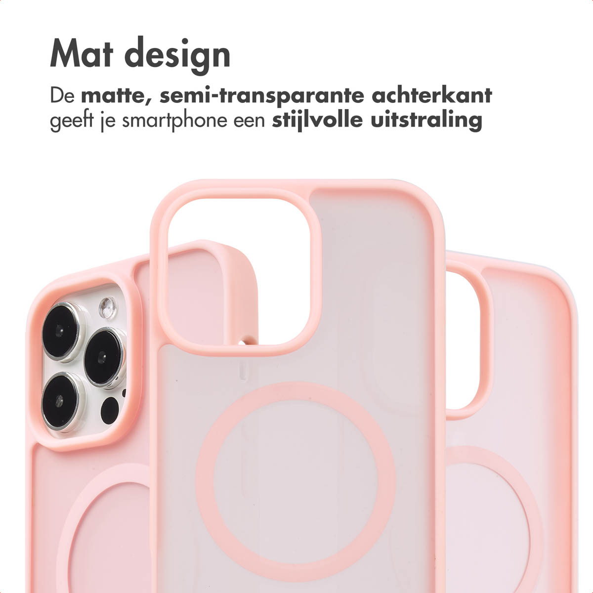 IMOSHION Coque arrière Color Guard MAgsSafe Étui de Téléphone voor Apple iPhone 14 Pro Max Rose clair
