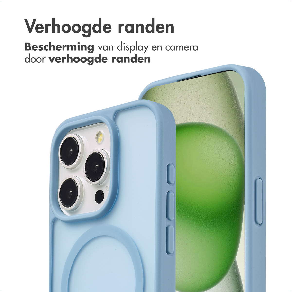 IMOSHION Color Guard Backcover MagSafe - Geschikt voor Apple iPhone 15 Pro - Telefoonhoesje voor Apple iPhone 15 Pro Lichtblauw