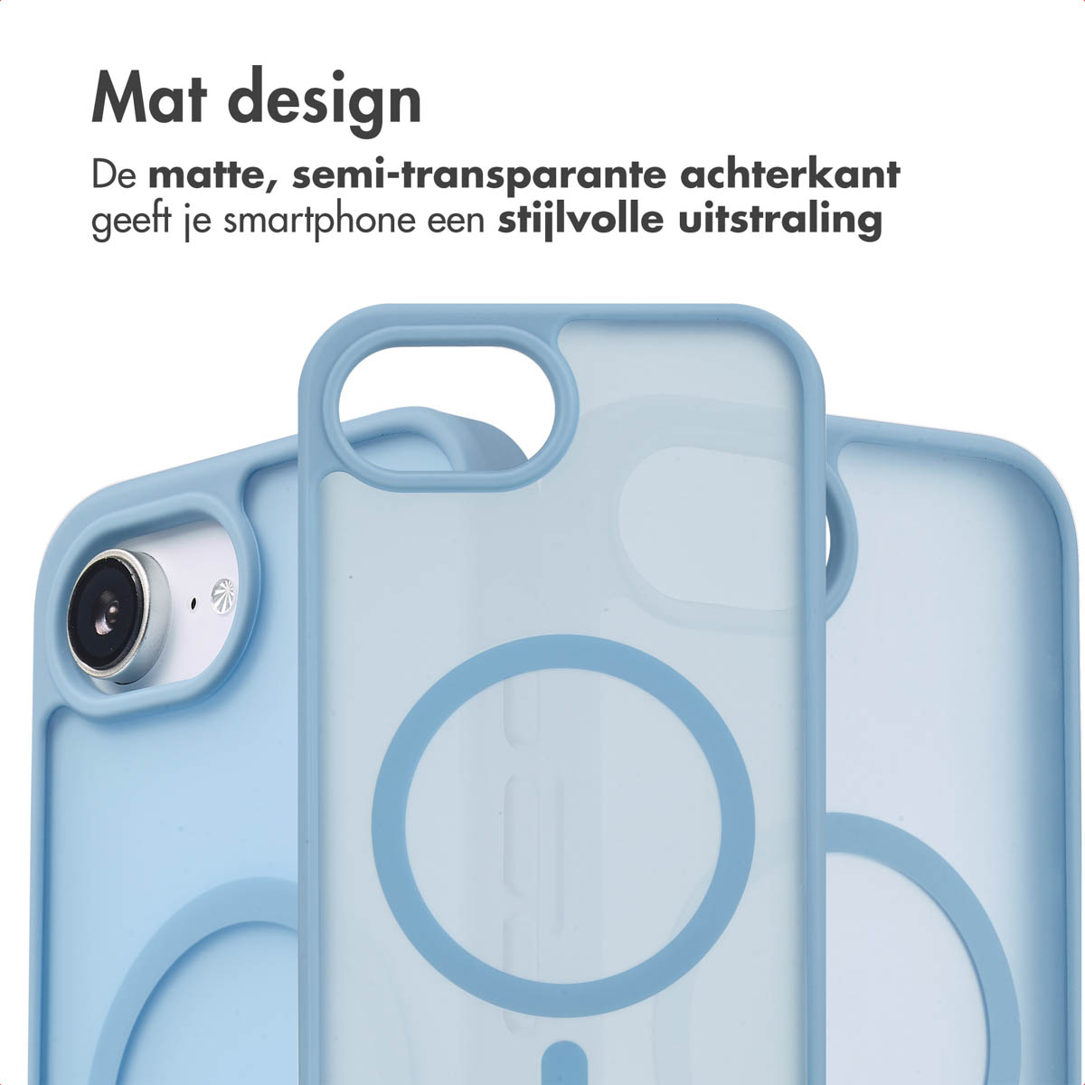 IMOSHION Color Guard Backcover MagSafe geschikt voor Apple iPhone 16e Phone case for Apple iPhone 16e/ iPhone 17e Light Blue