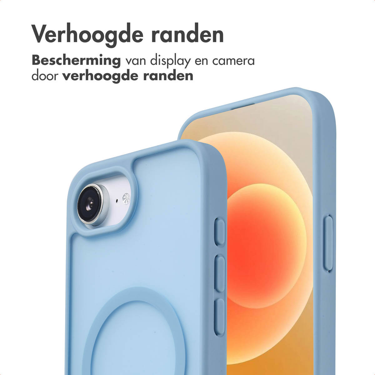 IMOSHION Color Guard Backcover MagSafe geschikt voor Apple iPhone 16e Phone case for Apple iPhone 16e/ iPhone 17e Light Blue