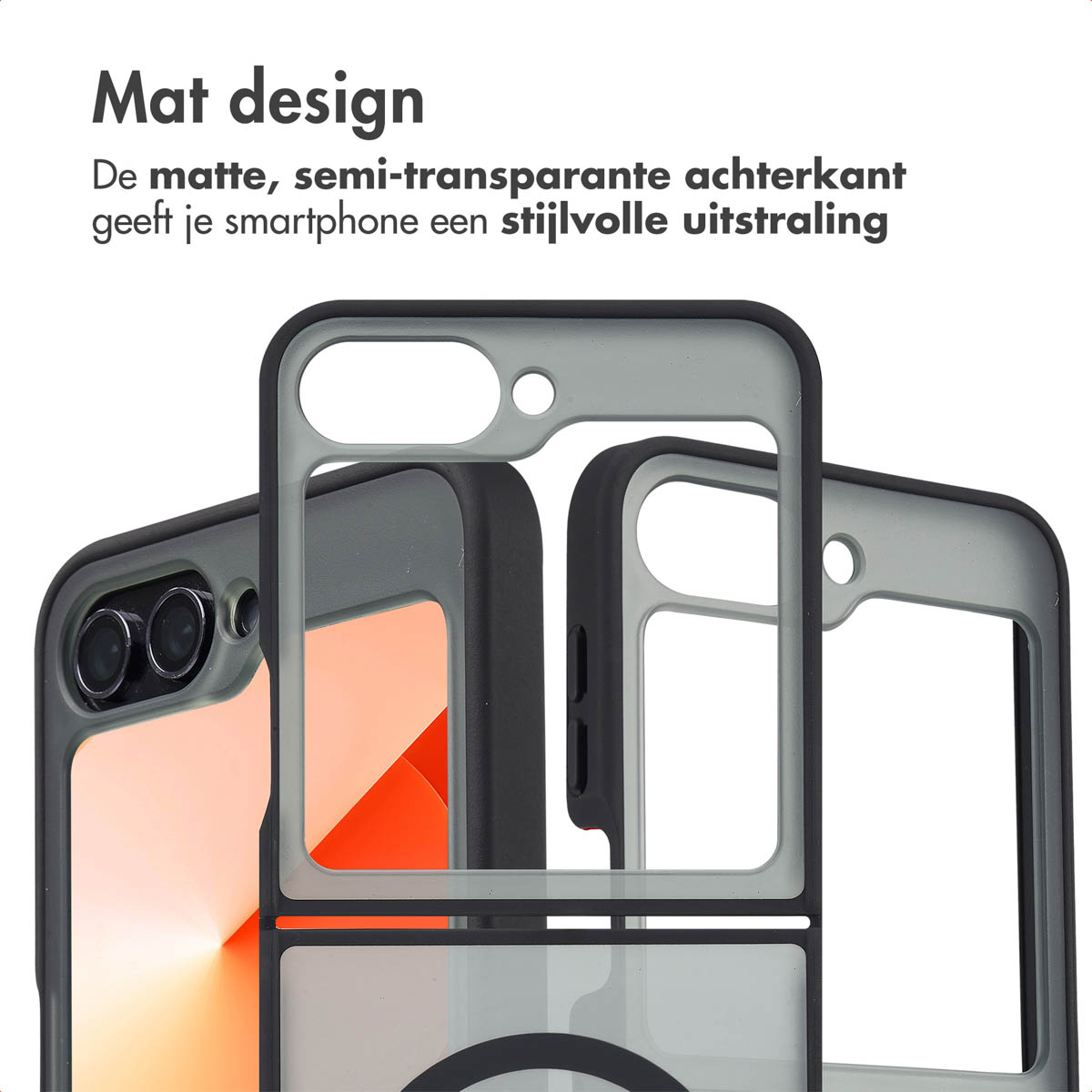 IMOSHION Color Guard Backcover MagSafe - Geschikt voor Samsung Galaxy Z Flip 6 - Telefoonhoesje voor Samsung Samsung Galaxy Z Flip 6 Zwart