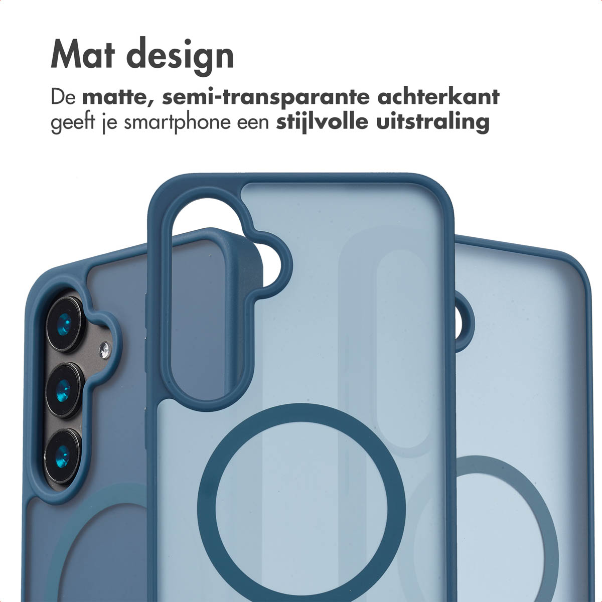 IMOSHION Color Guard Backcover MagSafe - Geschikt voor Samsung Galaxy S24 - Telefoonhoesje voor Samsung Samsung Galaxy S24 Donkerblauw
