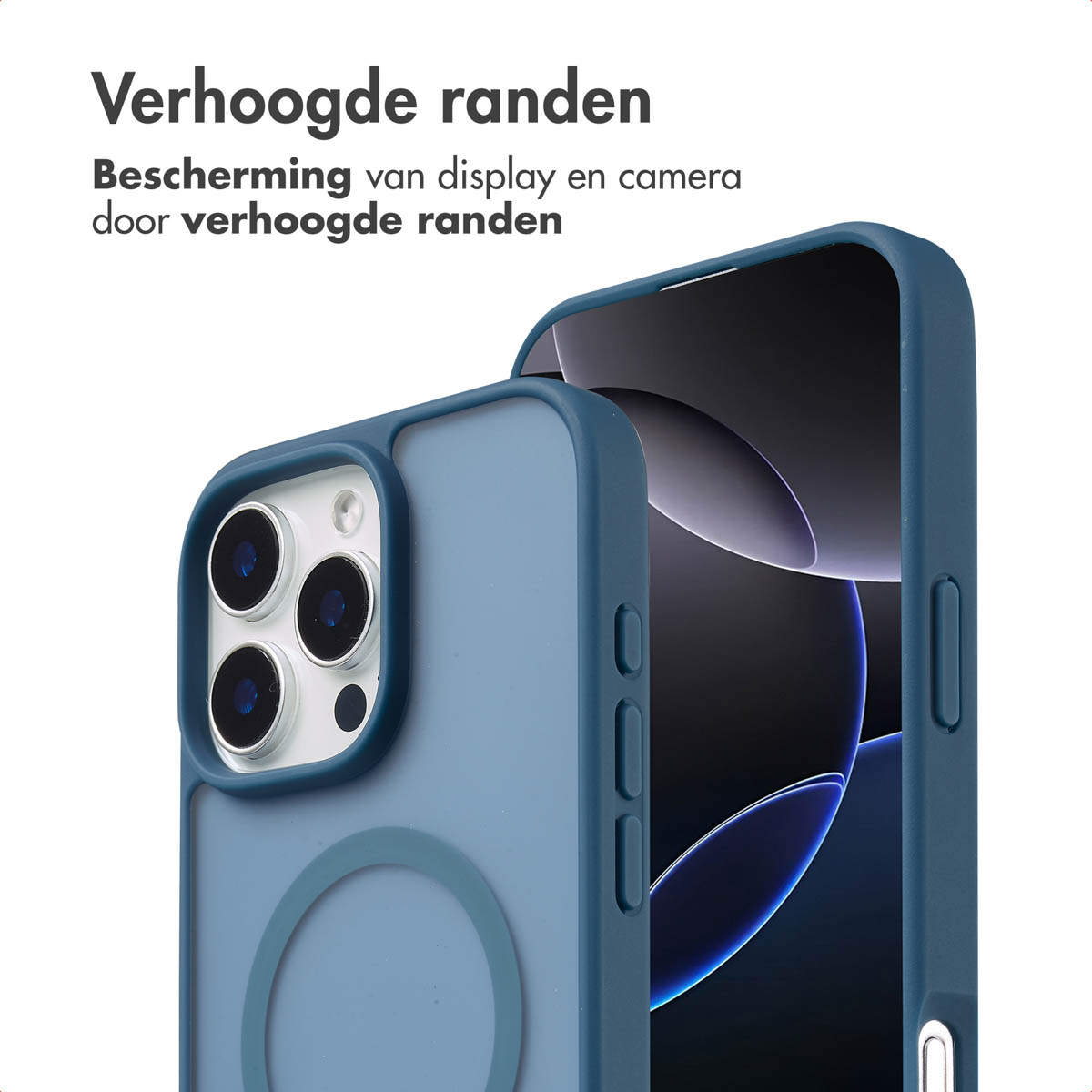 IMOSHION Coque arrière Color Guard MagSafe Étui de Téléphone voor Apple iPhone 16 Pro Max Bleu foncé