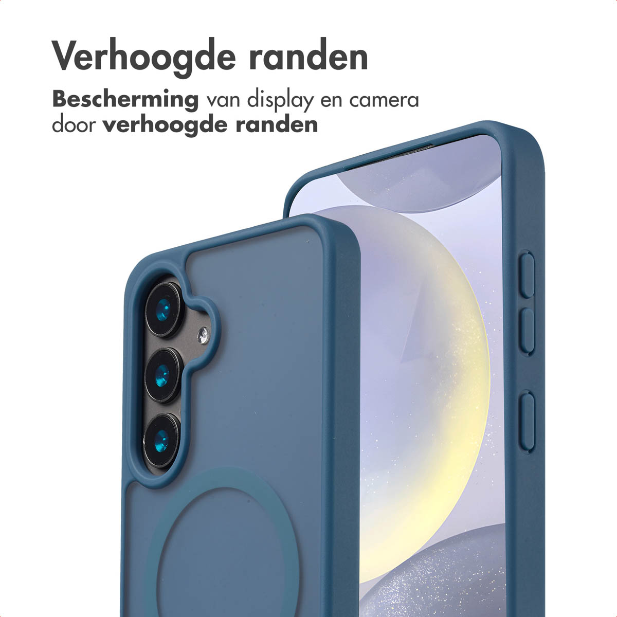 IMOSHION Color Guard Backcover MagSafe - Geschikt voor Samsung Galaxy S24 - Telefoonhoesje voor Samsung Samsung Galaxy S24 Donkerblauw