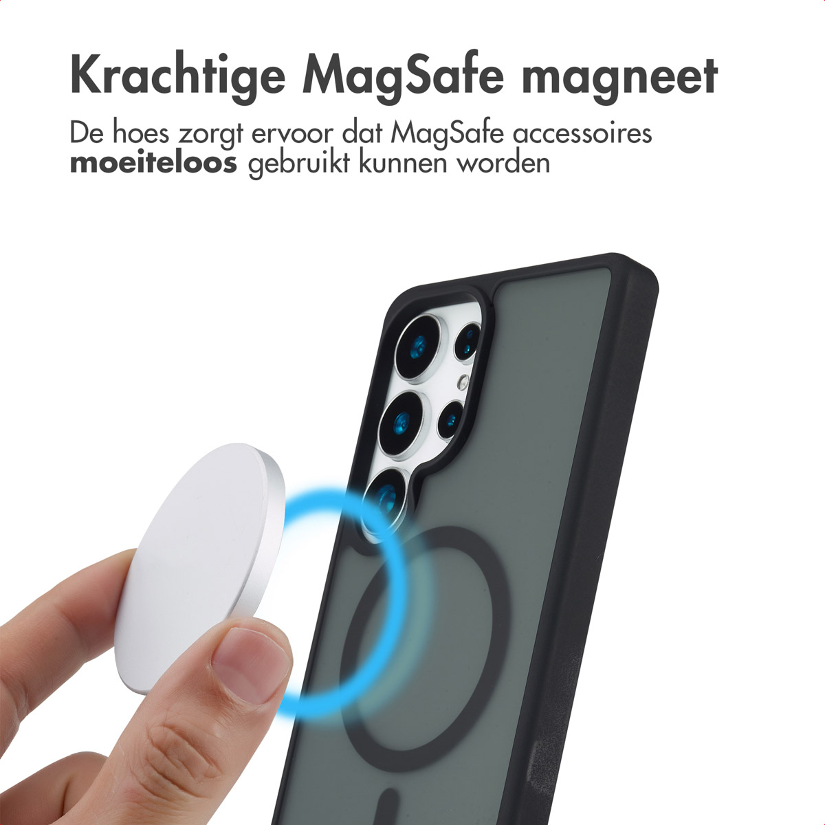 IMOSHION Color Guard Backcover MagSafe - Geschikt voor Samsung Galaxy S25 Ultra - Telefoonhoesje voor Samsung Samsung Galaxy S25 Ultra Zwart