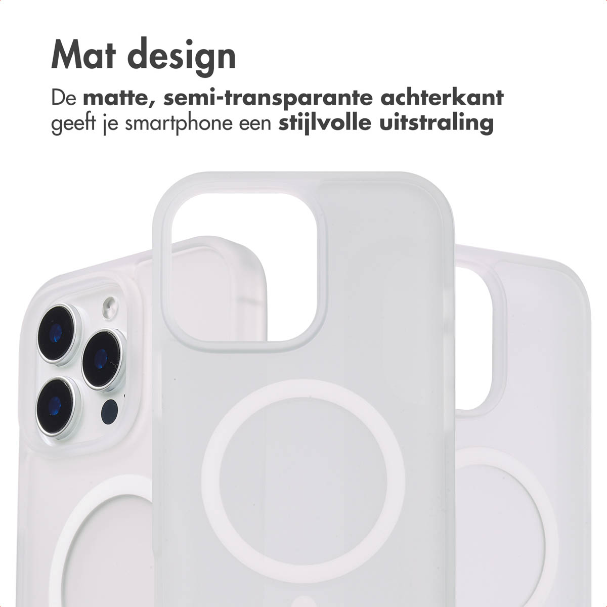 IMOSHION Color Guard Backcover MagSafe geschikt voor Apple iPhone 16 Pro Telefoonhoesje voor Apple iPhone 16 Pro Wit