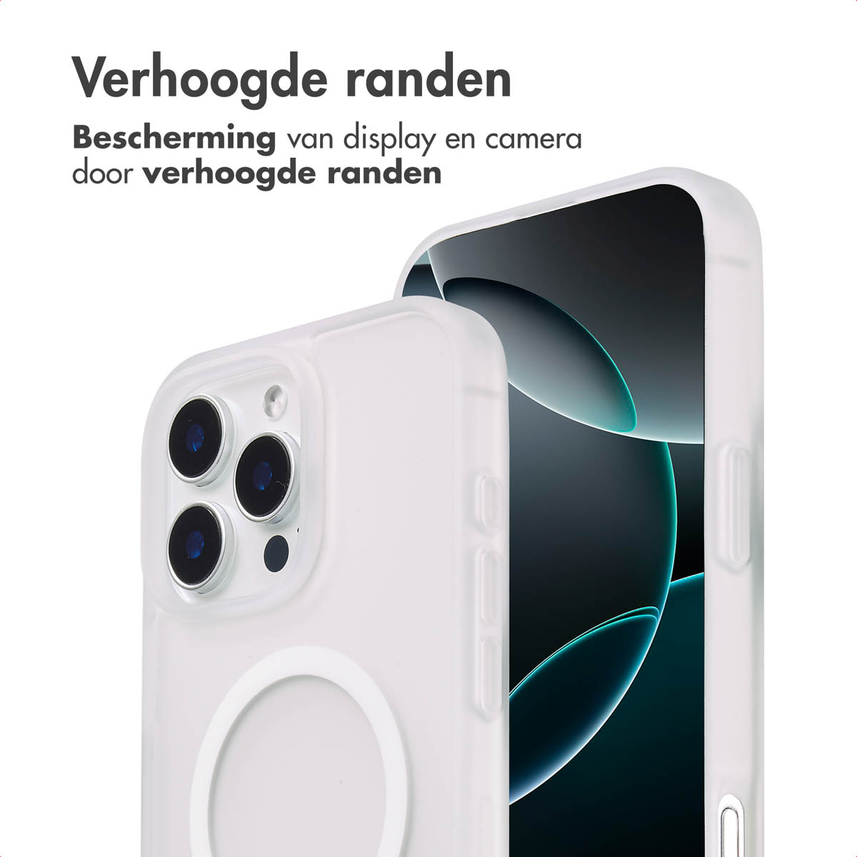 IMOSHION Color Guard Backcover MagSafe geschikt voor Apple iPhone 16 Pro Telefoonhoesje voor Apple iPhone 16 Pro Wit