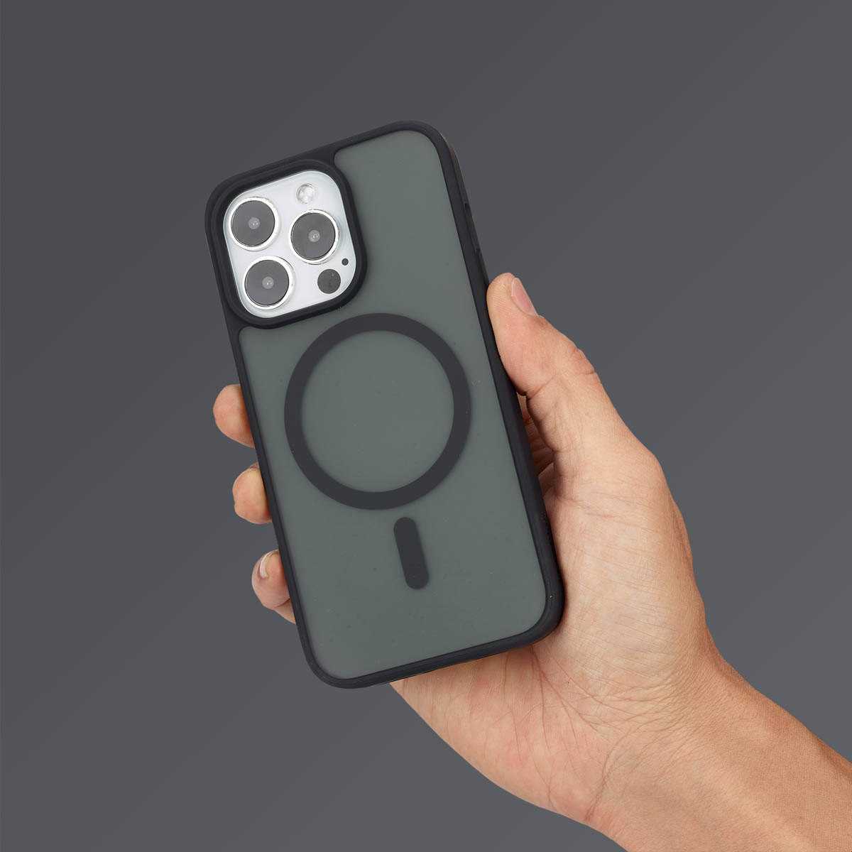 IMOSHION Coque arrière Color Guard MagSafe Étui de Téléphone voor Apple iPhone 13 Pro Noir