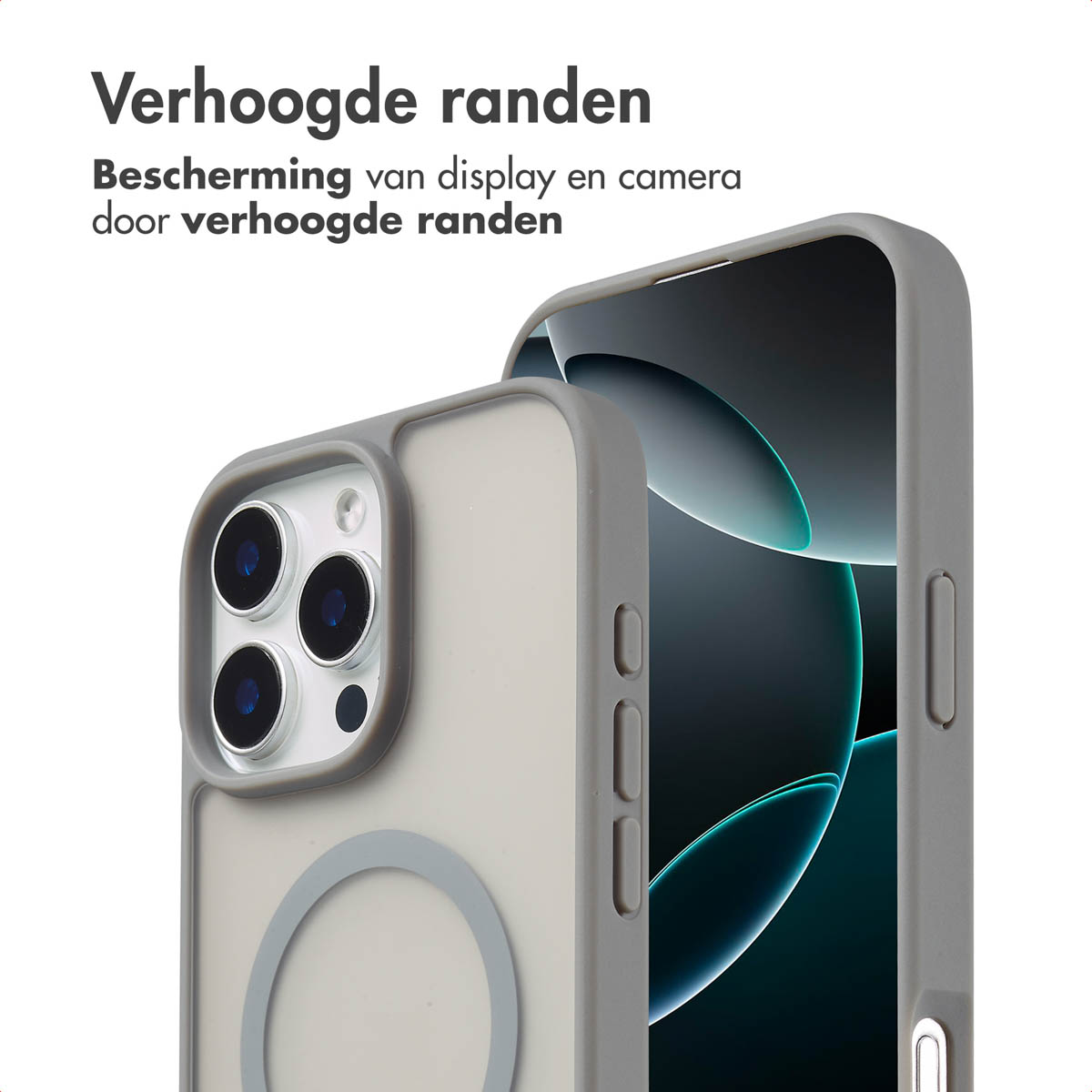 IMOSHION Color Guard Backcover MagSafe - Geschikt voor Apple iPhone 16 Pro - Telefoonhoesje voor Apple iPhone 16 Pro Grijs