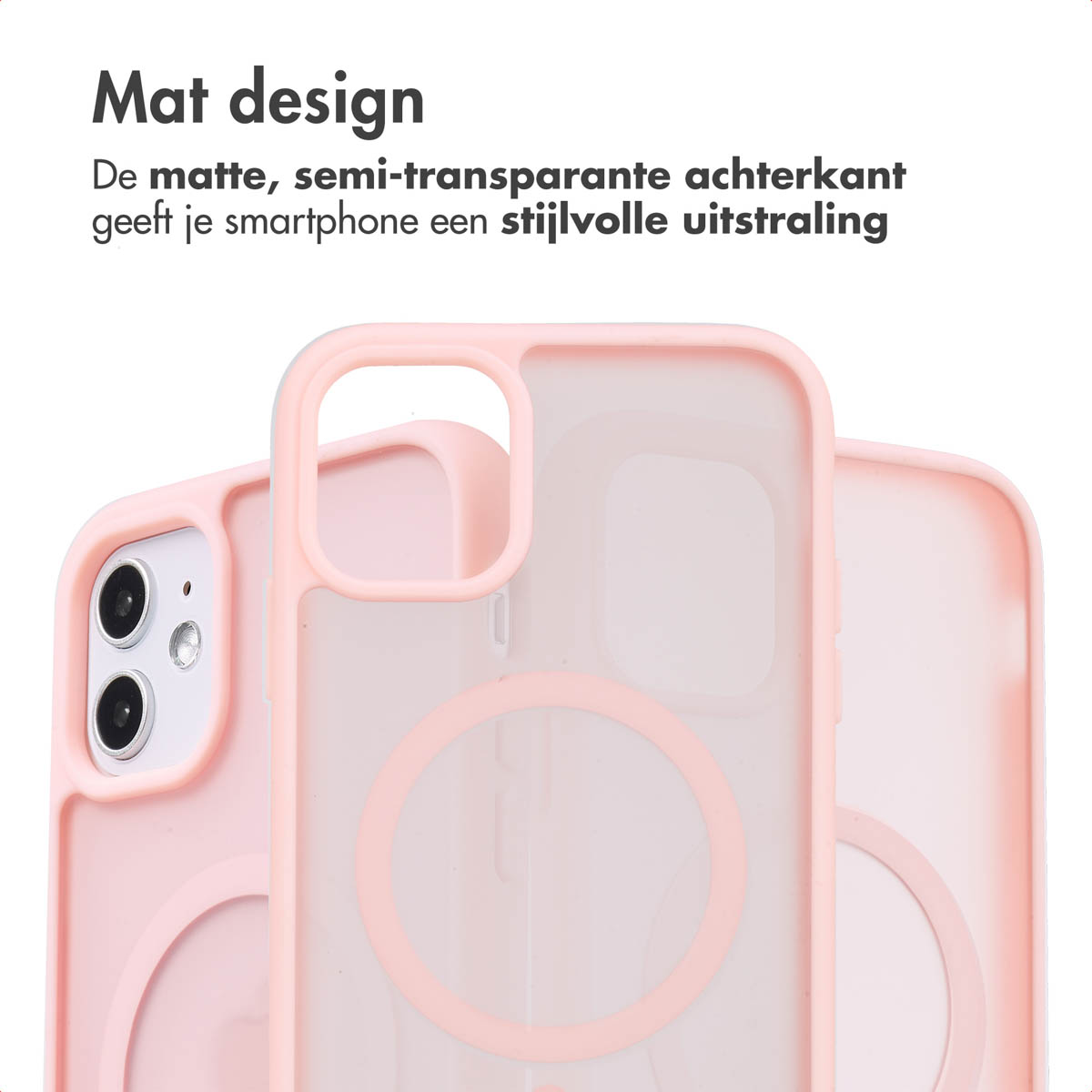 IMOSHION Color Guard Backcover MagSafe - Geschikt voor Apple iPhone 11 - Telefoonhoesje voor Apple iPhone 11 Lichtroze